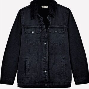 Madewell Faux Fur Lined Jean Jacket M